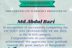 Gold Elegant Seminar Certificate Portrait - 10155 -Md.Abdul Bari