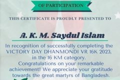 Gold Elegant Seminar Certificate Portrait - 10332-A. K. M. Saydul Islam