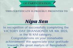 Gold Elegant Seminar Certificate Portrait - 440 -Nipu Sen