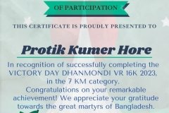 Gold Elegant Seminar Certificate Portrait - 10073-Protik Kumer Hore