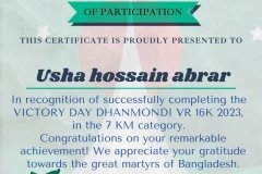 Gold Elegant Seminar Certificate Portrait - 10168-Usha hossain abrar