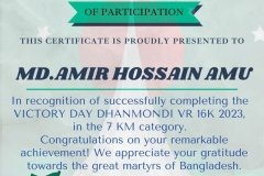 Gold Elegant Seminar Certificate Portrait - 10192-MD.AMIR HOSSAIN AMU
