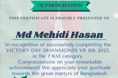 Gold Elegant Seminar Certificate Portrait - 10246-Md Mehidi Hasan
