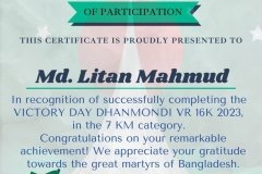 Gold Elegant Seminar Certificate Portrait - 10266-Md. Litan Mahmud