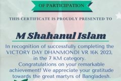 Gold Elegant Seminar Certificate Portrait - 10270-M Shahanul Islam