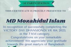 Gold Elegant Seminar Certificate Portrait - 10299-MD Mozahidul Islam