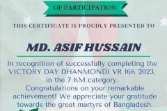 Gold Elegant Seminar Certificate Portrait - 10341-MD. ASIF HUSSAIN